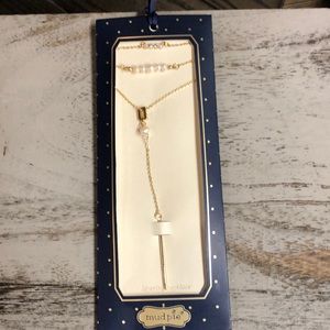 Mud pie pearl layering necklace